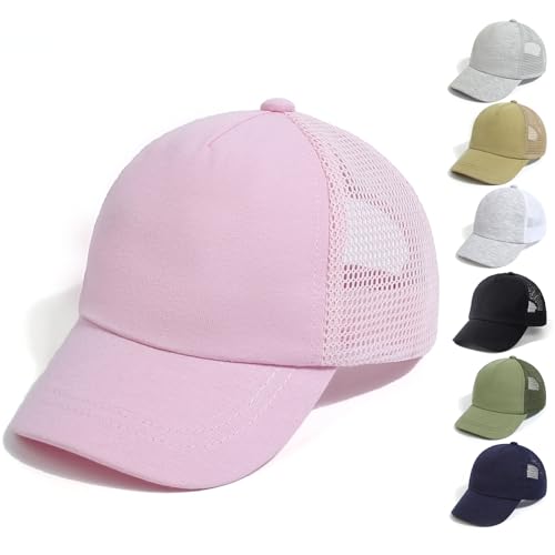 QIYIENDIAN Baby Kleinkind Baseballkappen einstellbar Sonne Hüte Dinosaurier Feste Farbe Hut Kinder Jungen Mädchen(Pink,3-5Years) von QIYIENDIAN