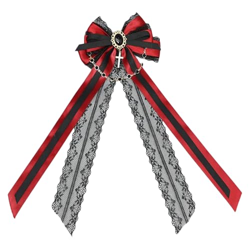 QIYUDUOLA Dark Series Satinierte Haarspange Anime Haarnadel Spitze Pferdeschwanz Halter Haarschleifen Halloween Kopfschmuck Cosplay Kostüm Requisiten von QIYUDUOLA