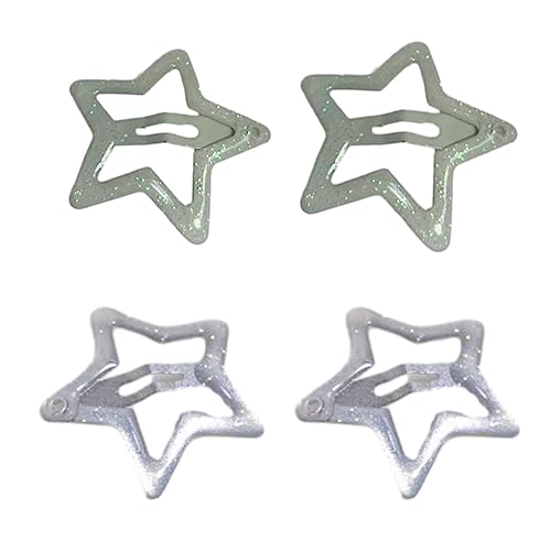 Snap Clip Flackernder Stern Y2K-Stil Stern Süße Mädchen Niedliche Pins Kopfschmuck Haarschmuck Mini Stern Haarnadel Metall Haarnadeln von QIYUDUOLA