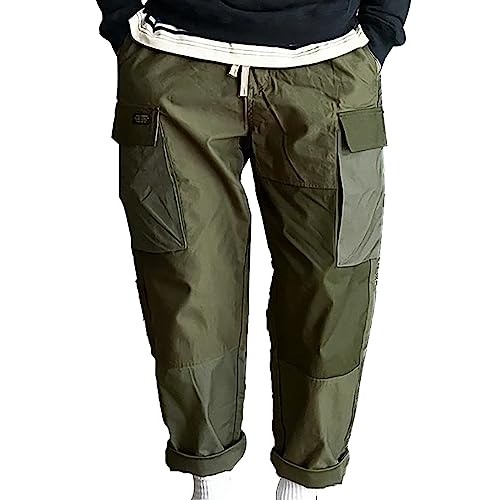 QJDFLL Dreidimensionale Patch Taschen Overalls für Herren Schwarze Armee Hose von QJDFLL