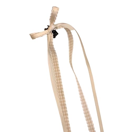 Haarspangen, Krallenklammern, Krallenklammern for dickes Haar, Haarklammer mit langem Schwanzband, Haarschleifen for Frauen, Haar-Styling-Haarspangen, Clip for französisches Ballett-Haar(Beige) von QJFORU