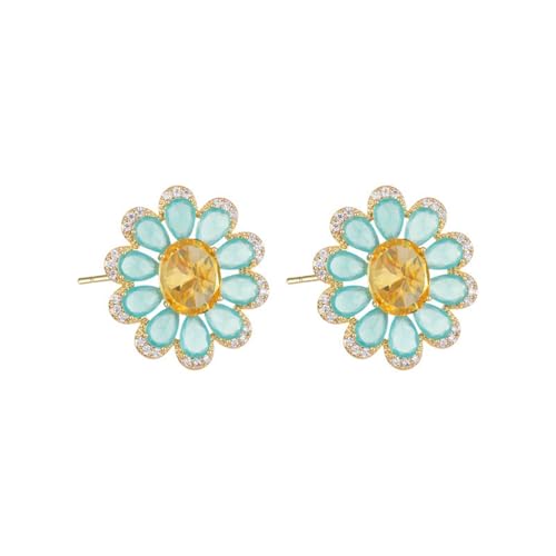 Ladies earrings, French Pastoral Style Slightly Inlaid With Zirconium Flower Earrings For Women Niche High-end Small Daisy Earrings Ladies earrings, French Pastoral Style Slightly Inlaid With Zirconium Flower Earrings For Women Niche High-end Small Daisy Earrings von QJFORU