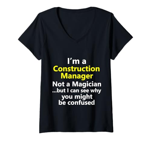 Damen Bauleiter Projektchef Teamleiter Koordinator Job T-Shirt mit V-Ausschnitt Damen Bauleiter Projektchef Teamleiter Koordinator Job T-Shirt mit V-Ausschnitt von QJNBHTXbLWJHBSY Creations Co