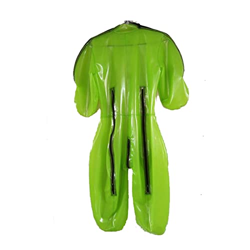 Latex Catsuit Unisex Gummi Doppelschicht Einzigartiger Anzug 0,4 mm XXS-XXL, Metall grün, XXL von QJZM