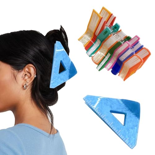 QKEPCY Buch-Haarklammern Bücherregal-Haarklammern Lehrer-Haarspangen Schulanfangs-Haarspangen für dünnes Wertschätzungsgeschenk (Oranges Buch + marineblaues Lineal) von QKEPCY