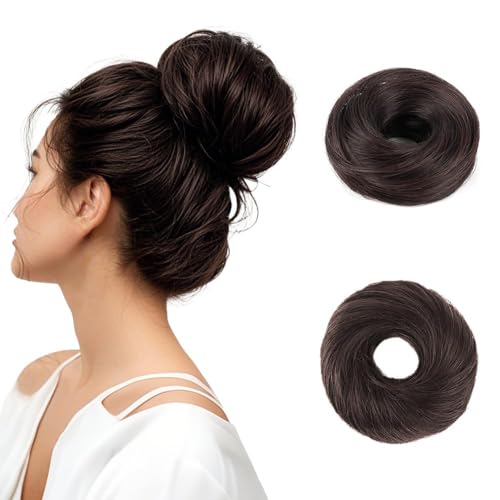 QKEPCY Haar Extensions Dutt Haarteil Mit Gummiband Haarverlängerung Mädchen Haarteile Für Dünnes Haar Synthetisches Haarteil Haarreifen Zopf Geflochten Haarextension Geeignet(C) von QKEPCY