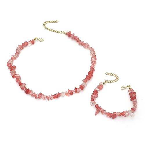 QKEPCY Halsketten Set Zylinderperlen Gliederkette Damen Schmuck Collier Kombination Türkis Gold Optik Anhänger Kette Elegant von QKEPCY