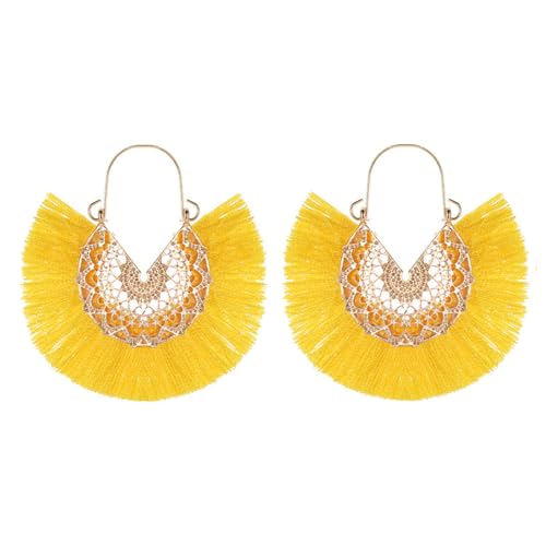 QKEPCY Ohrringe Damen Lange Quaste Fächer Ohrringe Regenbogen Quaste Tropfen Ohrringe Boho Statement Ohrringe Hypoallergene Leichte Aussage Ohrringe Schmuck für Frauen und Mädchen QKEPCY Ohrringe Damen Lange Quaste Fächer Ohrringe Regenbogen Quaste Tropfen Ohrringe Boho Statement Ohrringe Hypoallergene Leichte Aussage Ohrringe Schmuck für Frauen und Mädchen von QKEPCY