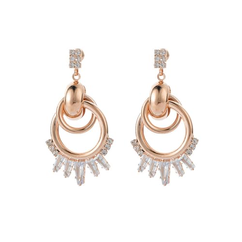 Qkepcy Elegante Goldene Ohrringe Für Damen Geometrische Form Modische Creolen Hochwertiger Schmuck Perfekte Ergänzung Für Jedes Outfit Stilvolle Ohrringe Für Frauen von QKEPCY