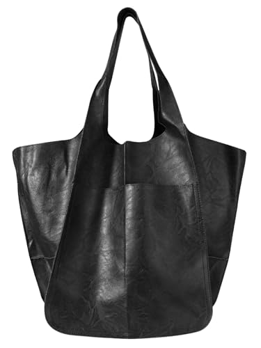 QKFON Damen Große Handtasche PU Leder Satchel Arbeit Tote Schultertaschen Geldbörse Weiche Crossbody Übergroße Tasche Geschenk für Mädchen Frauen Geburtstag Valentinstag Muttertag 70x40x28cm von QKFON