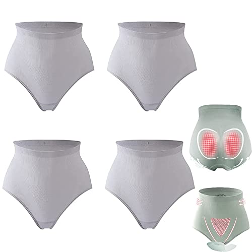 QKKO Merira Graphene Honeycomb Vaginal Tightening & Body Shaping Slips, SLIMORYPRO Slimlift Graphene Honeycomb Unterwäsche Damen (4pcs-Gray,XL(140-160)) von QKKO