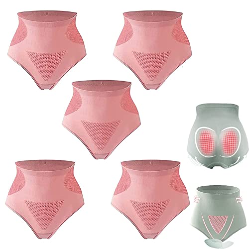 QKKO Merira Graphene Honeycomb Vaginal Tightening & Body Shaping Slips, SLIMORYPRO Slimlift Graphene Honeycomb Unterwäsche Damen (5pcs-pink,XL(140-160)) von QKKO