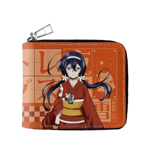 QKNTKF Bungo Stray Dogs 3D-Druck PU Leder Anime Nakahara Chuuya Geldbörsen Cartoon Dazai Osamu Geldbörse mit Reißverschluss Münzbörse Bifold Kurze Geldbörse Mädchen Jungen Geldbörse für Teenager, Typ von QKNTKF