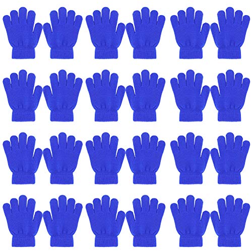QKURT 12 Paare von Kinderhandschuhe, Magische Stretch Handschuhe Voller Finger Kinder Handschuhe für 5~13 Jahre alte Kinder Mädchen Jungen von QKURT