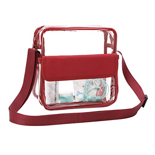 QKURT Klare Brieftasche mit verstellbarem Gurt, Concert Stadium Approved Clear Bag Transparent Purse for Women Men | Wasserdicht von QKURT