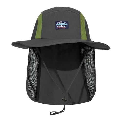 QKURT Sommerhut für Herren und Damen, atmungsaktive Outdoor-Kappe mit breiter Krempe, wasserabweisender Wanderhut, schnelltrocknende Strandmütze mit abnehmbarem Netz-Nackenschutz QKURT Sommerhut für Herren und Damen, atmungsaktive Outdoor-Kappe mit breiter Krempe, wasserabweisender Wanderhut, schnelltrocknende Strandmütze mit abnehmbarem Netz-Nackenschutz von QKURT