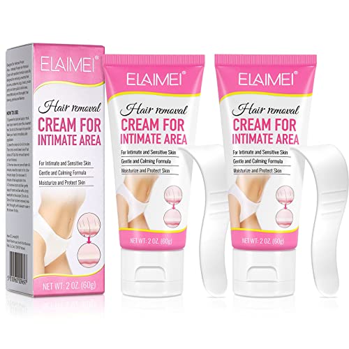 Enthaarungscreme Intimbereich,Haarentfernungscreme Frauen MäNner,Enthaarungscreme für Intimbereich,für Intime und Empfindliche Haut,Schnelle und Effektive Haarentfernung FüR In Nur 6-8 Minuten 2pcs von QLIGES