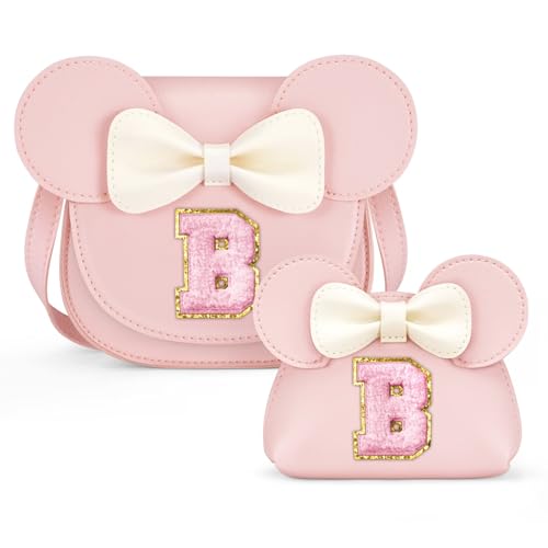 QLOVEA Kleinkind-Geldbörse, Geschenke für Mädchen, kleine Mädchen, Geldbörse, Kinder-Geldbörse, Crossbody-Tasche, Geburtstagsgeschenke für 3–8 Jahre altes Mädchen, Pink, B von QLOVEA