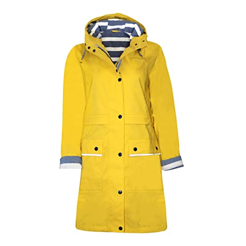 QMBasic Damen REGENMANTEL Regenparka Friesennerz gelb Gr. 34-48 WASSERDICHT (36) von QMBasic