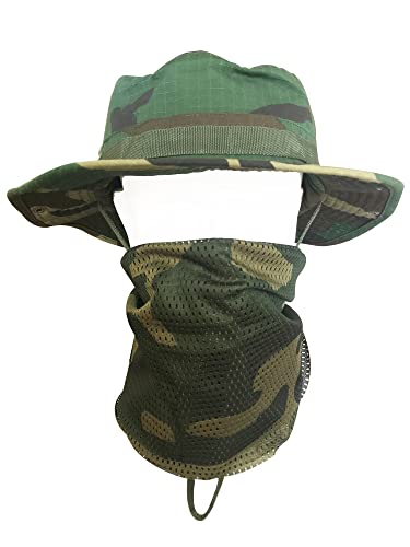 QMFIVE Taktische Boonie Hut Schal Unisex Camouflage Abgerundete Hut Fischer für Tactical Airsoft Paintball Aufstieg Camping (A-WL, 1) von QMFIVE