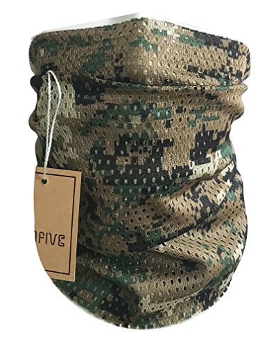 QMFIVE Taktischer Tarnungs-Schal, Unisex Mehrzweckmilitärstirnband-Art-Kopf-Verpackungs-Gesichts-Ineinander greifen-Halstuch von QMFIVE