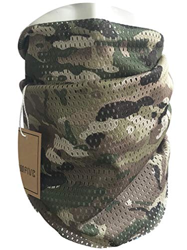 QMFIVE Taktischer Tarnungs-Schal, Unisex Mehrzweckmilitärstirnband-Art-Kopf-Verpackungs-Gesichts-Ineinander greifen-Halstuch von QMFIVE