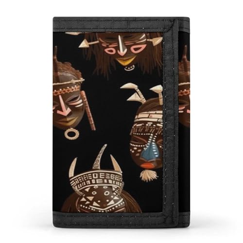 QMKFWT African Ritual Ethnic Tribal Casual Wallet Credit Card Holder Premium Document Organizer Case for Men And Women von QMKFWT