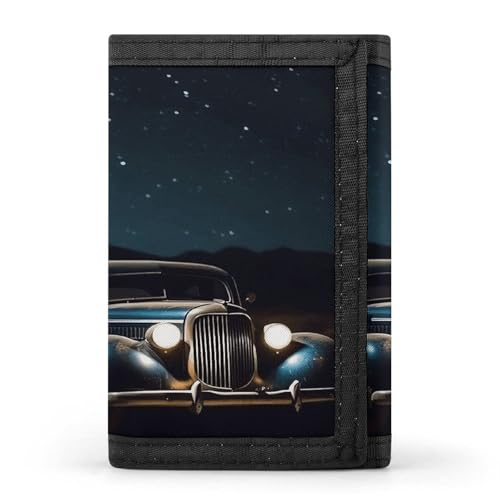 QMKFWT Auto unter Nacht Casual Wallet Kreditkartenhalter Premium Dokument Organizer Etui für Männer und Frauen von QMKFWT