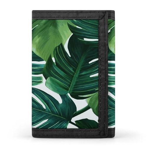 QMKFWT Banana Leaves Casual Wallet Credit Card Holder Premium Document Organizer Case for Men And Women von QMKFWT