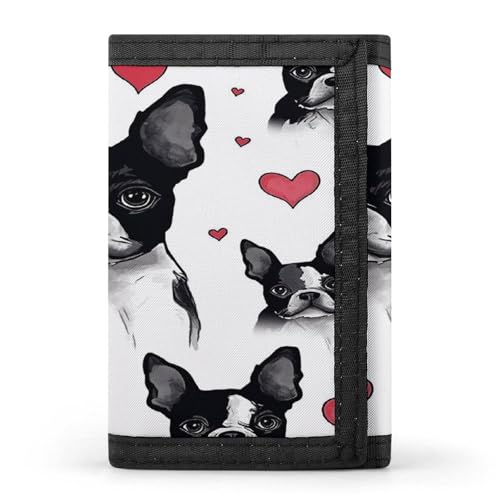 QMKFWT Boston Terrier Herz Hund Casual Wallet Kreditkartenetui Premium Dokument Organizer Etui für Männer und Frauen QMKFWT Boston Terrier Herz Hund Casual Wallet Kreditkartenetui Premium Dokument Organizer Etui für Männer und Frauen von QMKFWT
