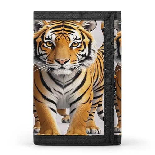 QMKFWT Butterfly and Tiger Casual Wallet Credit Card Holder Premium Document Organizer Case for Men And Women von QMKFWT