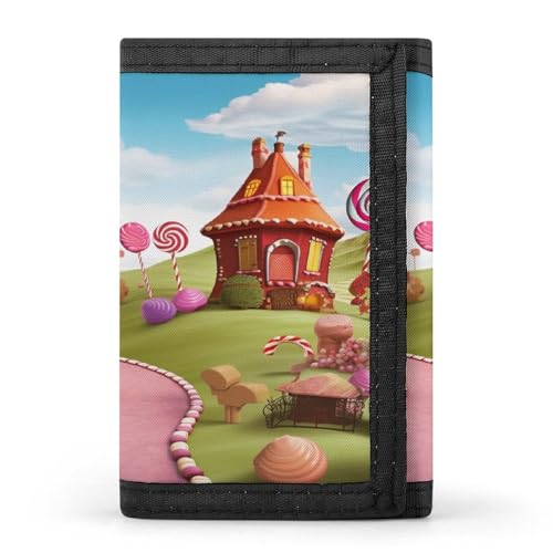 QMKFWT Candy Land Casual Wallet Kreditkartenetui Premium Dokument Organizer Etui für Damen und Herren von QMKFWT