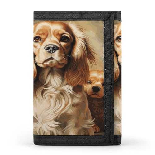 QMKFWT Cocker Spaniel Casual Wallet Kreditkartenetui Premium Dokument Organizer Etui für Männer und Frauen von QMKFWT