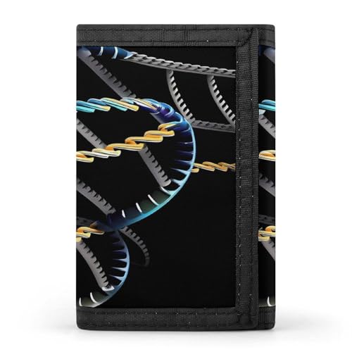 QMKFWT DNA Chain Photoes Casual Wallet Credit Card Holder Premium Document Organizer Case for Men And Women von QMKFWT