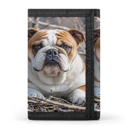 QMKFWT Englische Bulldoggen Casual Wallet Kreditkartenetui Premium Dokument Organizer Etui für Männer und Frauen von QMKFWT