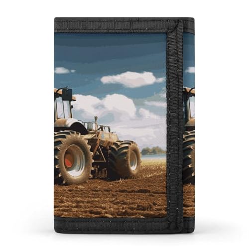 QMKFWT Fantasy Farm Traktor Casual Wallet Kreditkartenetui Premium Dokument Organizer Etui für Männer und Frauen von QMKFWT