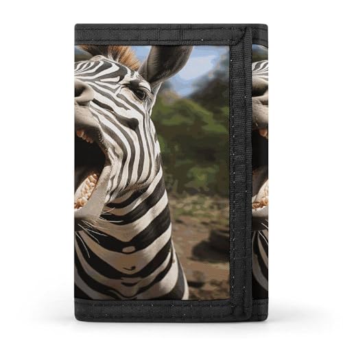 QMKFWT Funny Zebra Casual Wallet Credit Card Holder Premium Document Organizer Case for Men And Women von QMKFWT