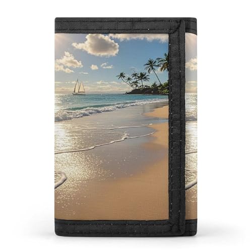 QMKFWT Hawaiian Summer Casual Wallet Credit Card Holder Premium Document Organizer Case for Men And Women von QMKFWT