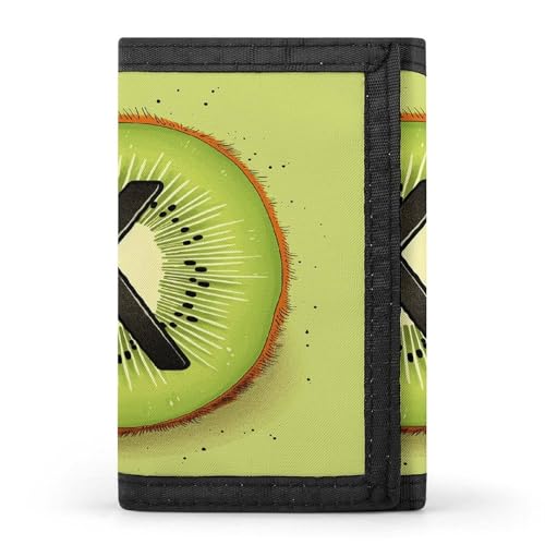 QMKFWT Kiwi Art Pattern Casual Wallet Credit Card Holder Premium Document Organizer Case for Men And Women von QMKFWT