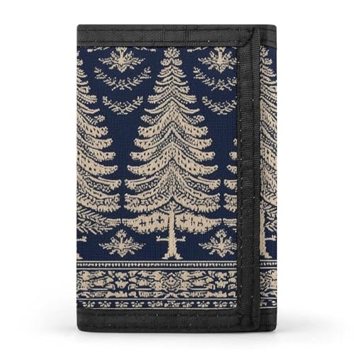 QMKFWT Lässige Brieftasche mit Weihnachtsbaum-Muster, Kreditkartenhalter, Premium-Dokumenten-Organizer, Etui für Damen und Herren von QMKFWT