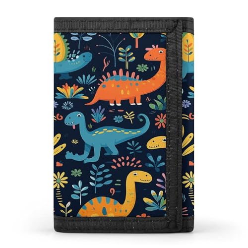 QMKFWT Lebendige Dinosaurier-Geldbörse, Kreditkartenhalter, Premium-Dokumenten-Organizer, Etui für Männer und Frauen von QMKFWT