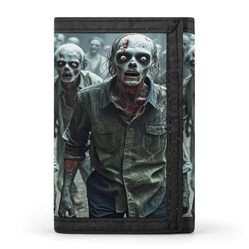 QMKFWT Many Zombie Casual Wallet Credit Card Holder Premium Document Organizer Case for Men And Women von QMKFWT