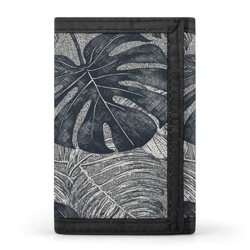 QMKFWT Monstera Leaves Casual Wallet Kreditkartenetui Premium Dokument Organizer Etui für Männer und Frauen von QMKFWT