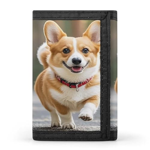 QMKFWT Running Corgi Casual Wallet Kreditkartenetui Premium Dokument Organizer Etui für Damen und Herren QMKFWT Running Corgi Casual Wallet Kreditkartenetui Premium Dokument Organizer Etui für Damen und Herren von QMKFWT