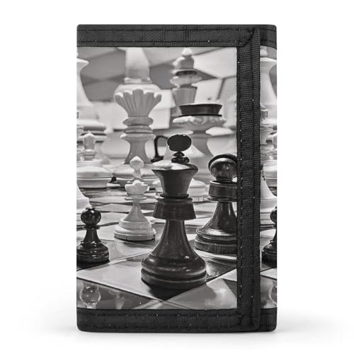 QMKFWT Schach-Geldbörse, Kreditkartenetui, Premium-Dokumenten-Organizer, für Damen und Herren, Schwarz / Weiß QMKFWT Schach-Geldbörse, Kreditkartenetui, Premium-Dokumenten-Organizer, für Damen und Herren, Schwarz / Weiß von QMKFWT