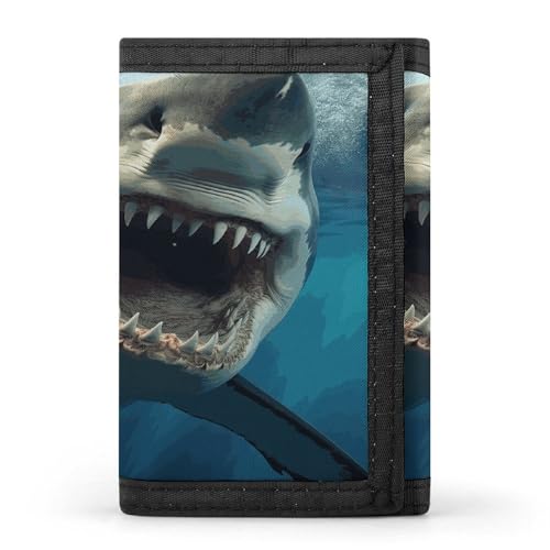 QMKFWT Shark Mouth Casual Wallet Kreditkartenetui Premium Dokument Organizer Etui für Männer und Frauen von QMKFWT