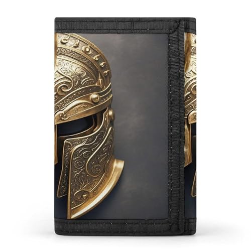 QMKFWT Spartan Helm Casual Wallet Kreditkartenhalter Premium Dokument Organizer Etui für Männer und Frauen von QMKFWT
