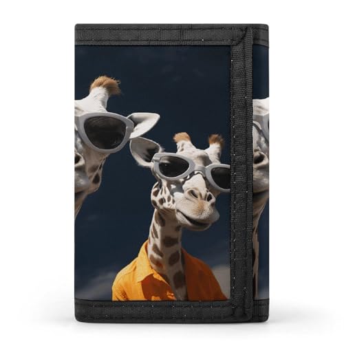 QMKFWT Three Giraffes Casual Wallet Credit Card Holder Premium Document Organizer Case for Men And Women von QMKFWT