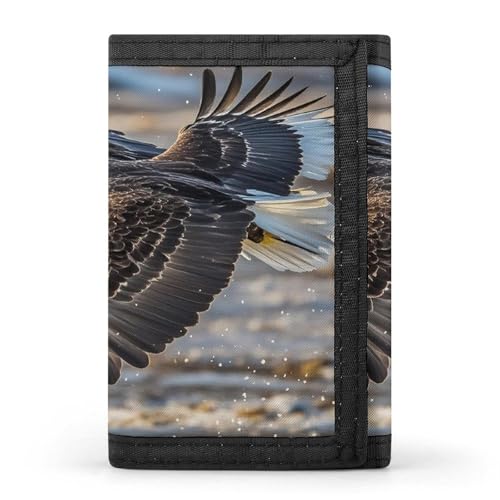 QMKFWT Weißkopfseeadler fliegender lässiger Geldbeutel, Kreditkartenhalter, Premium-Dokumenten-Organizer, Etui für Männer und Frauen QMKFWT Weißkopfseeadler fliegender lässiger Geldbeutel, Kreditkartenhalter, Premium-Dokumenten-Organizer, Etui für Männer und Frauen von QMKFWT