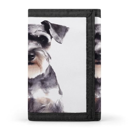 QMKFWT Well-Behaved Schnauzer Casual Wallet Kreditkartenetui Premium Dokument Organizer Etui für Männer und Frauen von QMKFWT